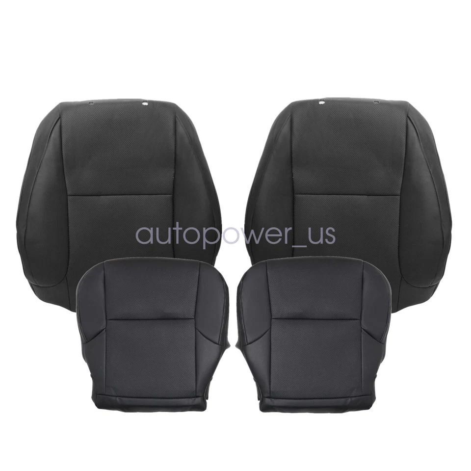 For Lexus GX460 2010-2017 Front Bottom Top Leather Seat Cover Perforated Black — 第 3/4 张图片