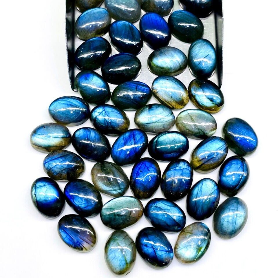 20 Pcs Lot 6x8mm Oval Labradorite Cabochon Wholesale Loose