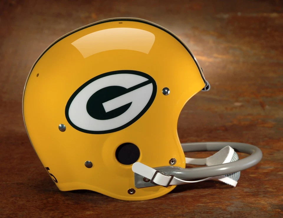 Винтажный футбольный шлем в стиле Green Bay Packers NFL — БАРТ СТАРР 1961–1967 - Изображение 2 из 3