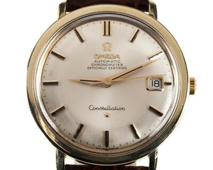 Authentic Omega Ω Men's Gold-Plated Constellation Chronometer Automatic Watch 168.004