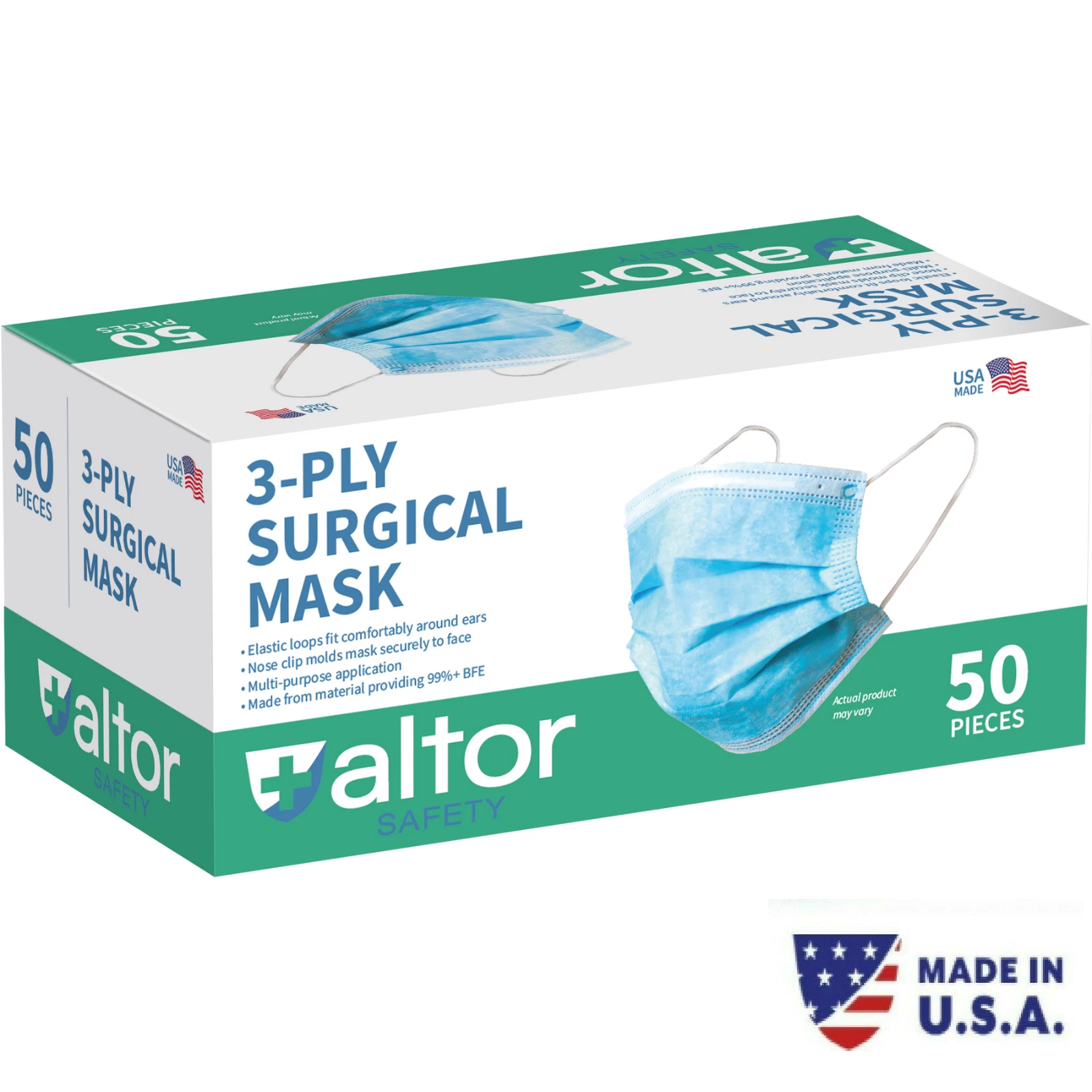 MADE IN USA✅ 3PLY SURGICAL DISPOSABLE MASKS ASTM LEVEL 1 50/100/200