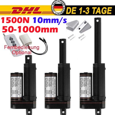 DC 12V 1500N 10mm/s Elektrischer Linearantrieb 50mm~1000mm Hub Linearmotor IP65