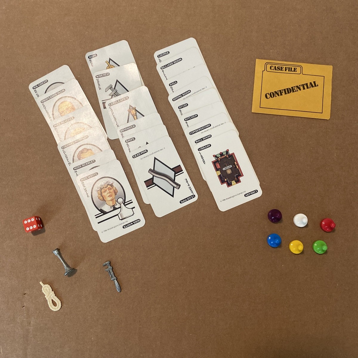 Ricambio Per Cluedo – Gioco Da Tavolo Detective Parker – Scegli Il Pezzo