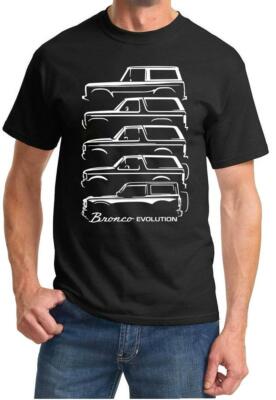 1966-2021 Ford Bronco 4x4 Evolution Classic Design Tshirt NEW