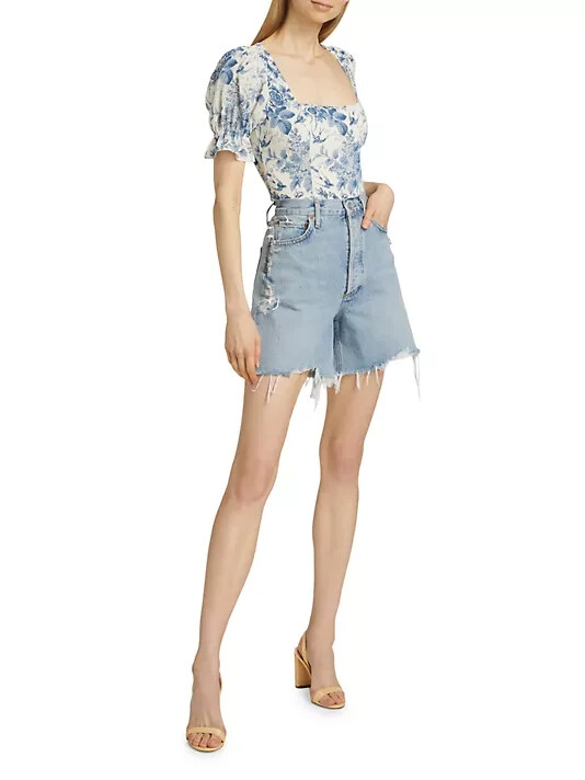 NEW REFORMATION Constance Smocked Toile Top Sz 6 #T2784 | eBay