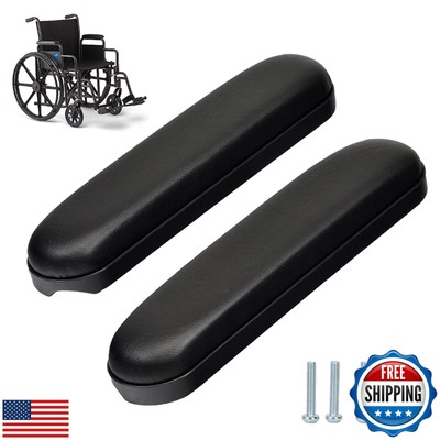 HMZ Full Length Padded Armrest Black 10-1/4'' Long Wheelchair and Transport Ch