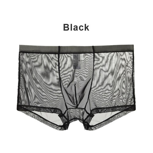 Herren Sexy Netz Bikini Slip Nachtwäsche Durchsichtig Ausbuchtung Boxer Unterwäsche Shorts - Bild 8 von 20
