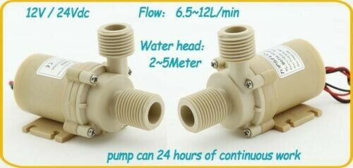 Pompa per ricircolo mosto birra (rims o herms) e acqua - 24 V - 12Lt\min - 100° - Foto 3 di 3