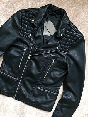 ebay black leather jacket