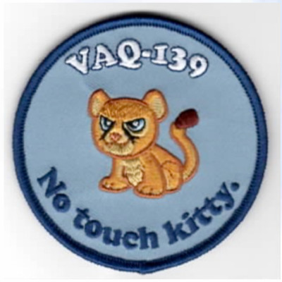 3'' NAVY VAQ-139 2023 NO TOUCH KITTY EMBROIDERED PATCH