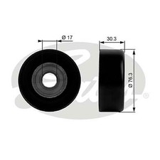 GATES (T38006) Umlenk-/Führungsrolle, Keilrippenriemen für GMC SAAB