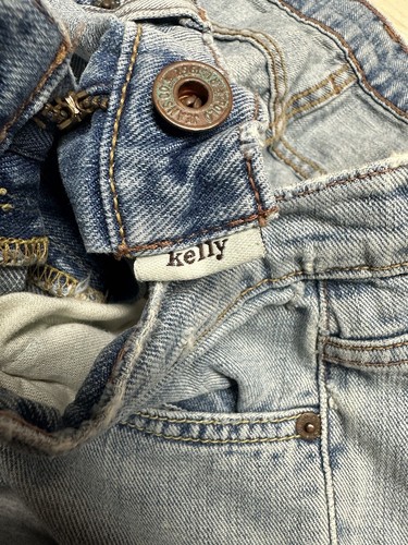 Vintage Ralph Lauren Women’s Polo Jeans Co Kelly Distressed Frayed Bottom Size 6 - Picture 4 of 7