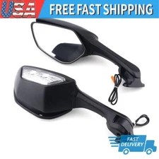 For Kawasaki Ninja ZX10R 2011 2012 2013 2014 15 Rearview Mirrors LED Turn Signal