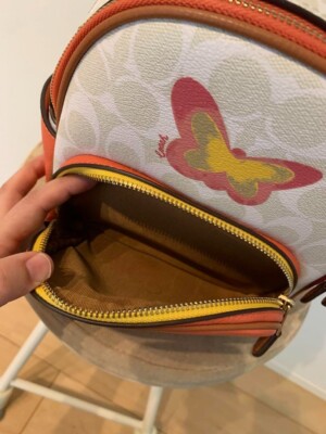COACH C8257,Backpack,Butterfly,Signature Canvas,Orange COACH C8257,Backpack,Butterfly,Signature Canvas,Orange