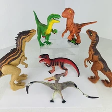 Plastic Dinosaur Mixed Lot T. Rex pterodactyl velociraptor