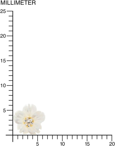 Orecchini per Bambini Fiore Madreperla - Oro Giallo 18K (750) - Scatola Regalo - - Foto 4 di 12
