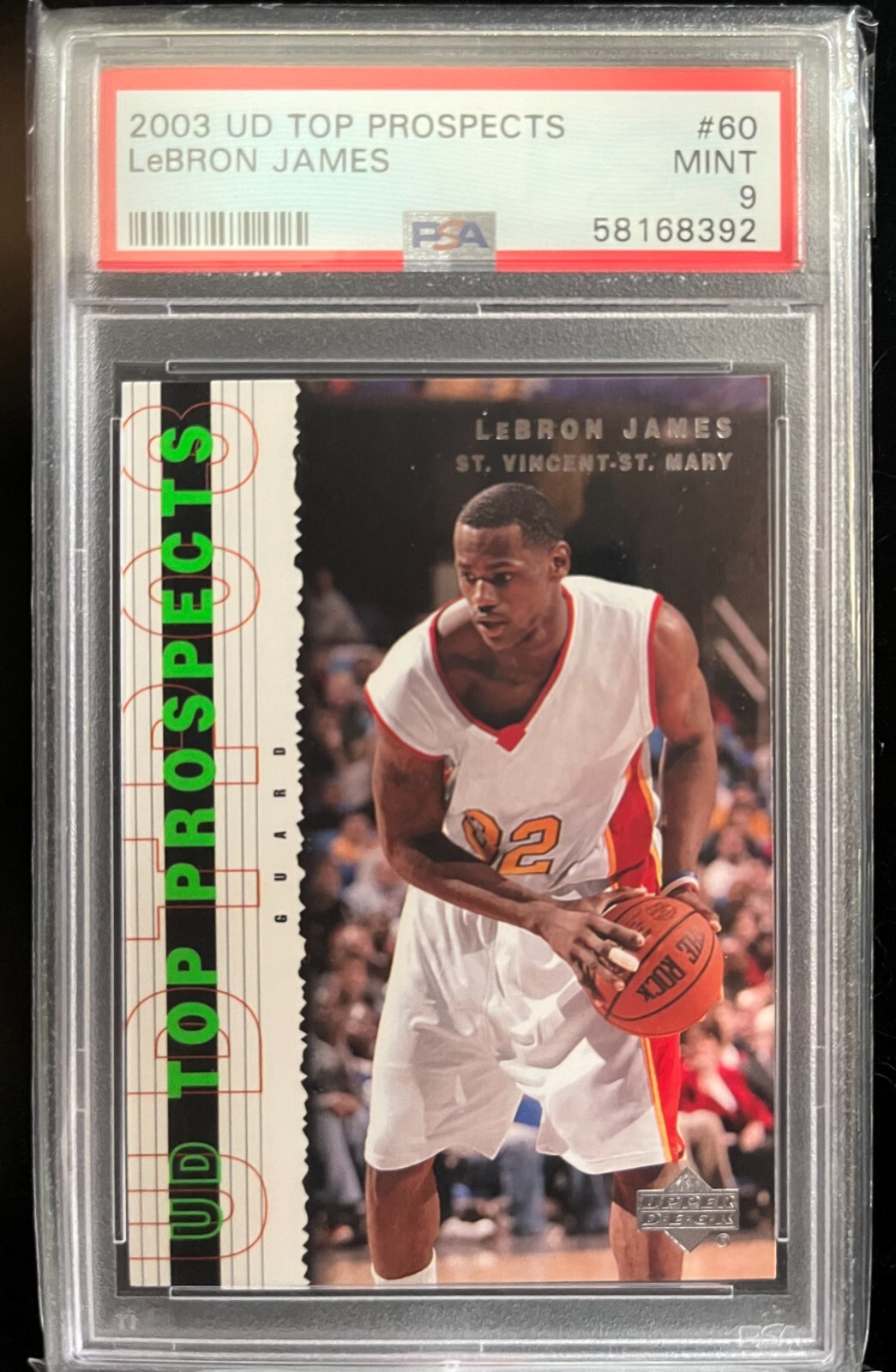 2003-04 UD Top Prospects LeBron James #60 Rookie Cavaliers PSA 9 HH392