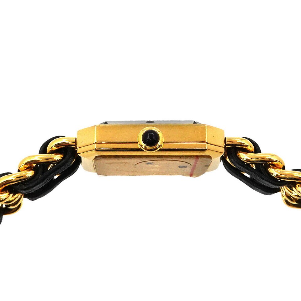 CHANEL Premiere Size M H0001 Vintage Quartz Black Dial Ladies Watch