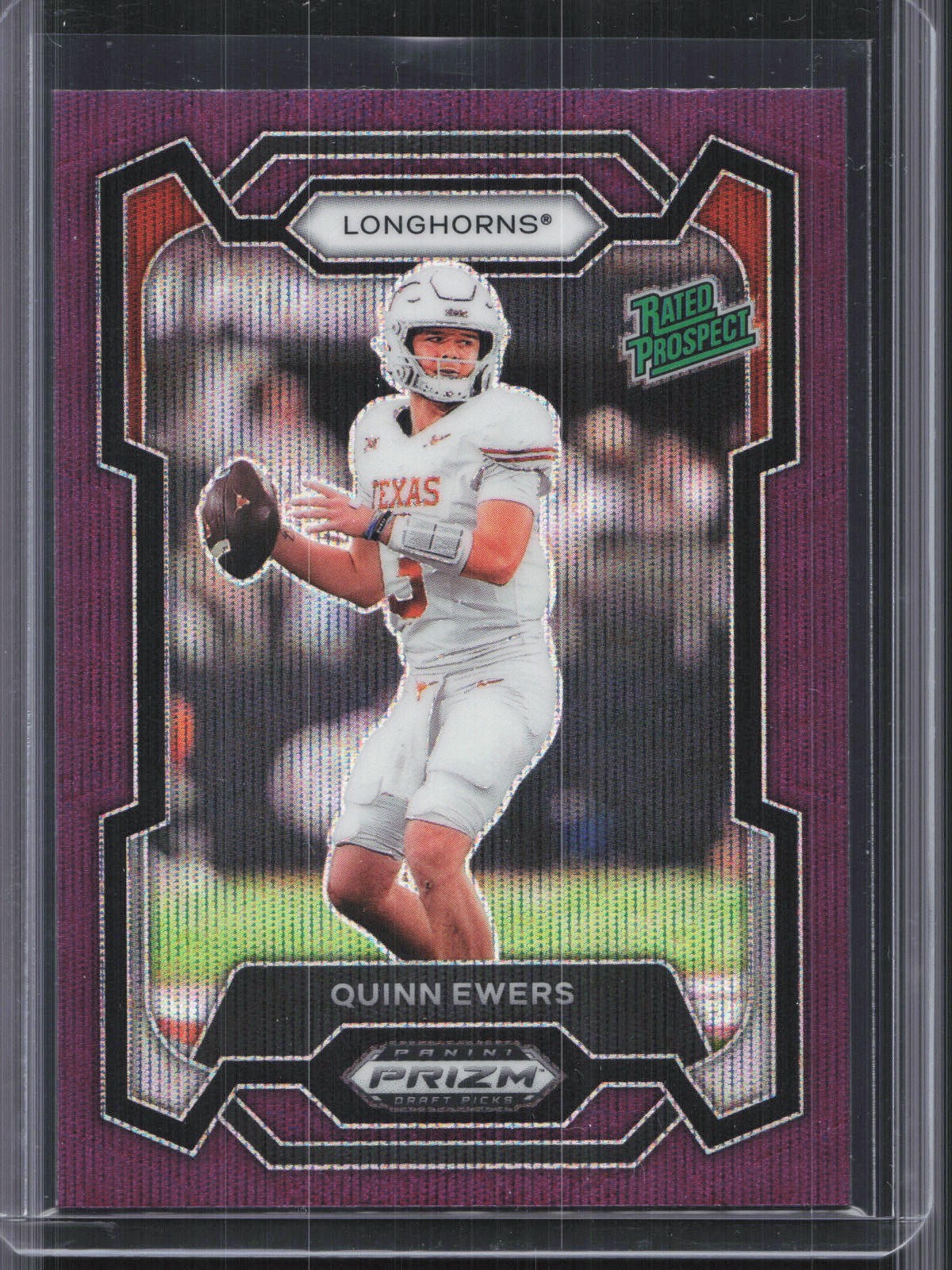 2024 Panini Prizm Draft Picks #191 Quinn Ewers Purple Wave Prizm