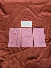 Vintage TOMY Fashion Plates Toy Parts Spare Plates Lot Of 4