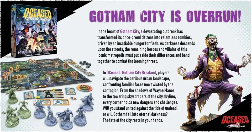 DCeased: Gotham City Outbreak Zombicide Board Game DC Comics Miniatures CMON NEW - Image 2 of 4
