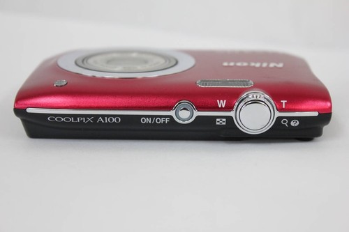 Nikon Coolpix A100 Red 5X Battery Compact Digital Camera E1381 - Picture 6 of 7