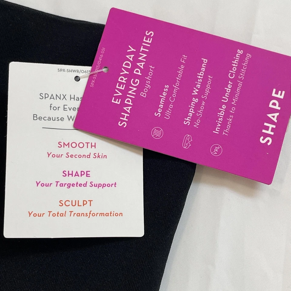 Трусики Spanx повседневные формирующие женские маленькие черные шорты для мальчиков бесшовный пояс - Изображение 3 из 4