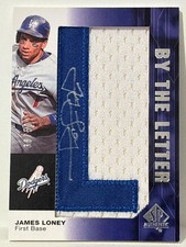 2008 SP Authentic By The Letter James Loney Auto Letter 38/50 LA Dodgers