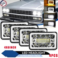 4x6 Led Headlights Drl Hilo Beam For Chevrolet R2500 Suburban 1989 1990 1991 A 4x6 Led Headlights Drl Hilo Beam For Chevrolet R2500 Suburban 1989 1990 1991 A