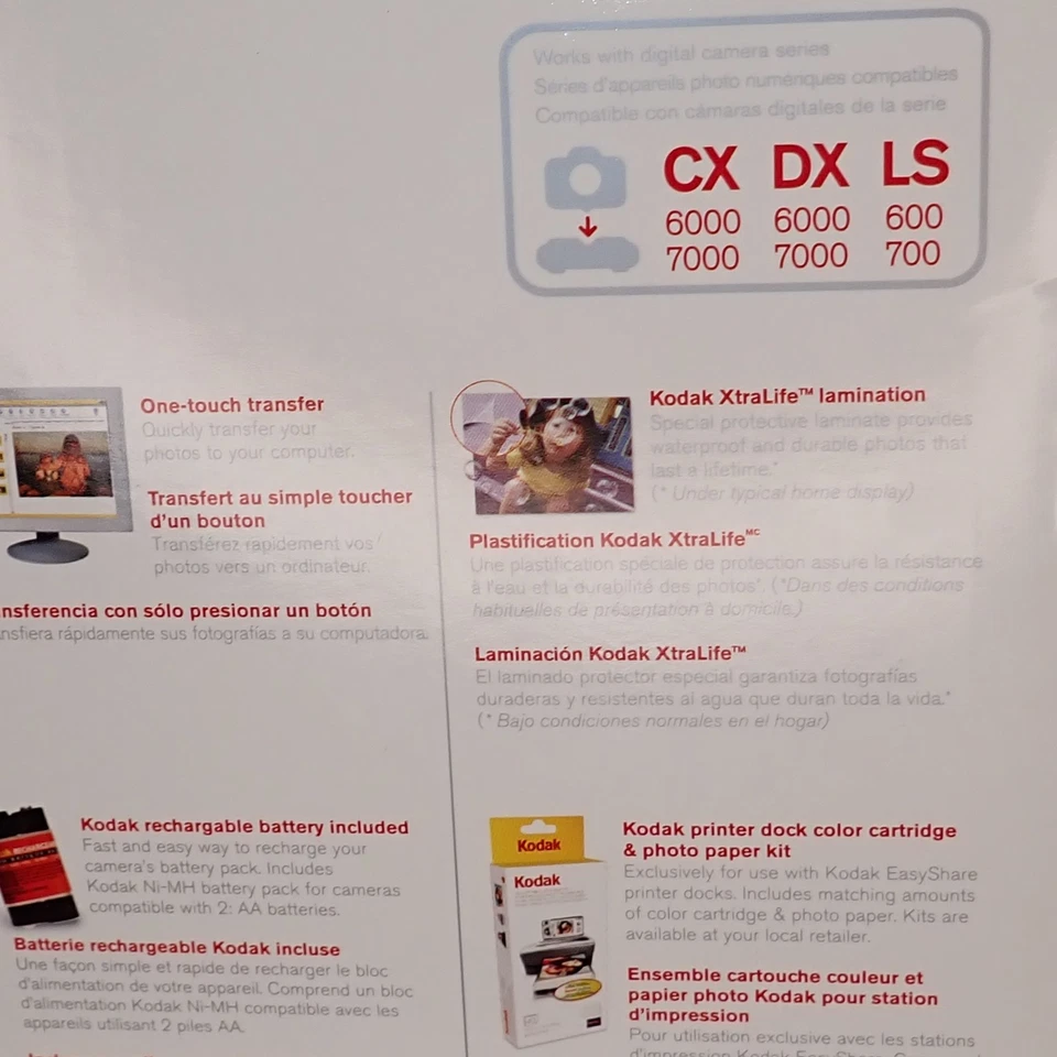 NEW Kodak EasyShare Printer Dock Plus for CX 6000 7000 DX 6000 7000 LS 600 700 - Image 3 of 4