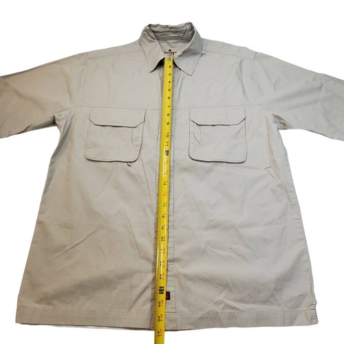 Woolrich Gray Mens Medium Short Sleeve Button Up Made in India - Picture 6 of 10