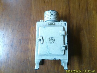 1930's HUBLEY GE MONITOR TOP REFRIGERATOR CAST IRON COIN BANK NICE