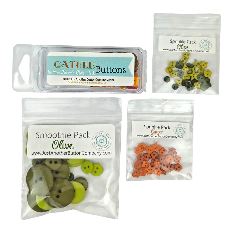 Just Another Button Lover's Club Gather Box JABC Thanksgiving Autumn Owl Acorn - Image 3 of 4