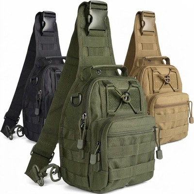 Tactical Sling Bag for Men MOLLE Chest Pack Crossbody Shoulder Bag 6L