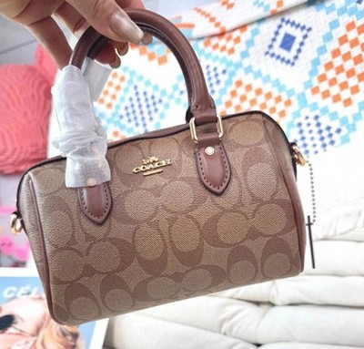 Coach CY742 Brown Mini Rowan Crossbody Shoulder Bag Handbag Outlet Products NWT