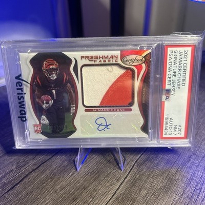 2021 Panini Certified Freshman Fabric Mirror Signatures Ja'Marr Chase #207 /249