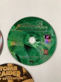 Lot of 3 Loose Video Game Discs Star Wars Kotor Xbox Tomb Radier Dreamcast
