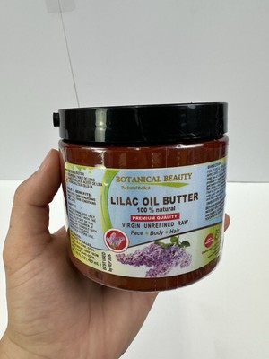 Botanical Beauty Lilac Oil Butter Natural Raw Unrefined 16 Oz Jar 
