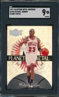 MICHAEL JORDAN 1997-98 FLEER METAL PLANET METAL SGC 9 MINT INSERT CARD #1!