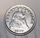 1857 United States Seated Liberty Half Dime Silver 0.9 Business Strike P KM#76