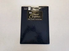 Leggs Sheer Elegance Silky Sheer Control Top Pantyhose Sz CD Black Shadow