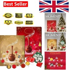 Image of Assorted Chocolates Advent Calendar 2025 - Pack of 2 Red & Gold 24 Days Chris...