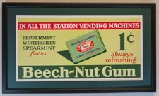 Beech Nut Gum Trolley Sign