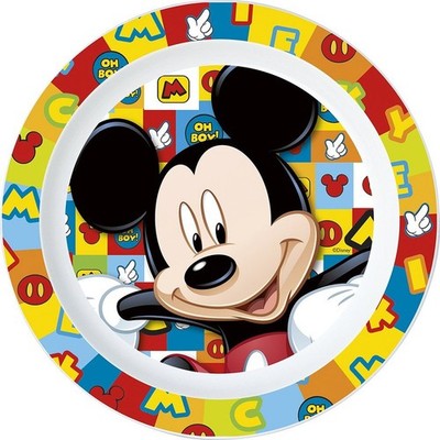 Disney Mickey Mouse Kinder Teller Set Flach Originale aus Kunststoff