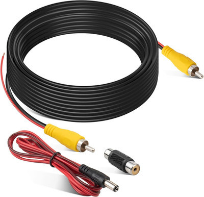 20Ft RCA Video Extension Cable W/Trigger Wire for Connection to Car Reverse Rear