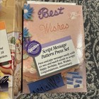 Vintage Wilton Script Message Pattern Press Cake Decorating Words Cookie Cutter — photo 2