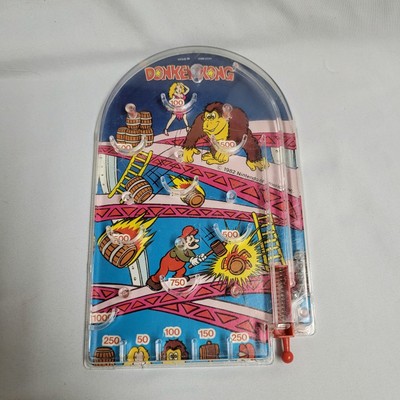 RARE! 1982 Donkey Kong Jump Man Rack Toy Plastic Pinball Game Nintendo Vintage