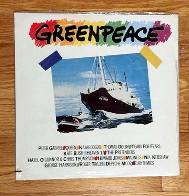 GREENPEACE: THE ALBUM LP Peter Gabriel, Queen, Pretenders, Eurythmics, Harrison
