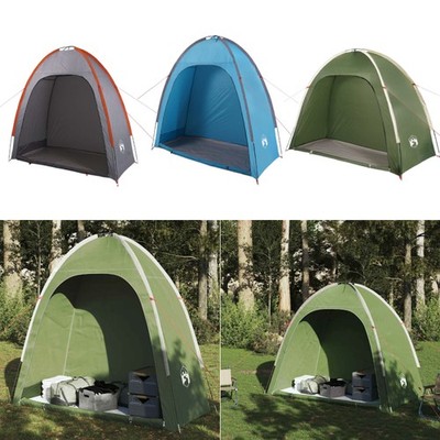 Beistellzelt Lagerzelt Umkleidezelt Campingzelt Vorratszelt Grün/Blau/Grau