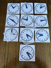 Hand2Mind Student Clocks Set of 10 – White Faces – Time Teaching Tools